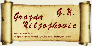 Grozda Miljojković vizit kartica